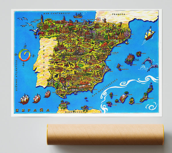 Spanish Map Print