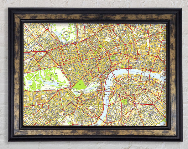 Map Of London Framed Print
