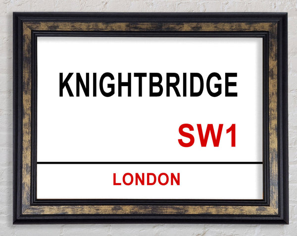 Knightbridge Signs Framed Print