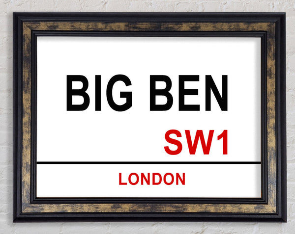Big Ben Signs Framed Print