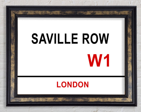Saville Row Signs Framed Print