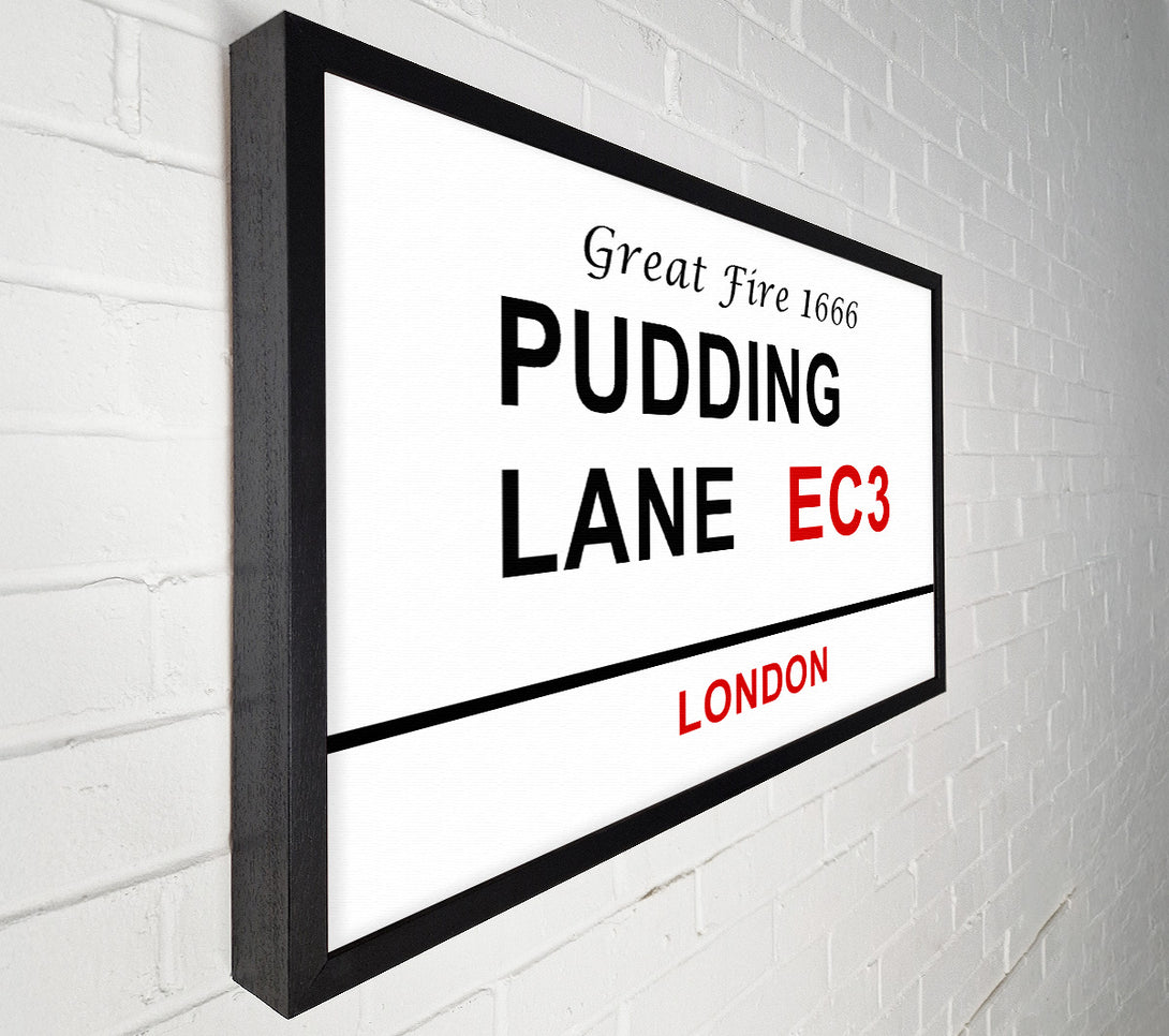  A Canvas Print of Pudding Lane Signs Canvas Wall Art