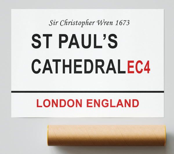 St Pauls Cathedral Signs Print