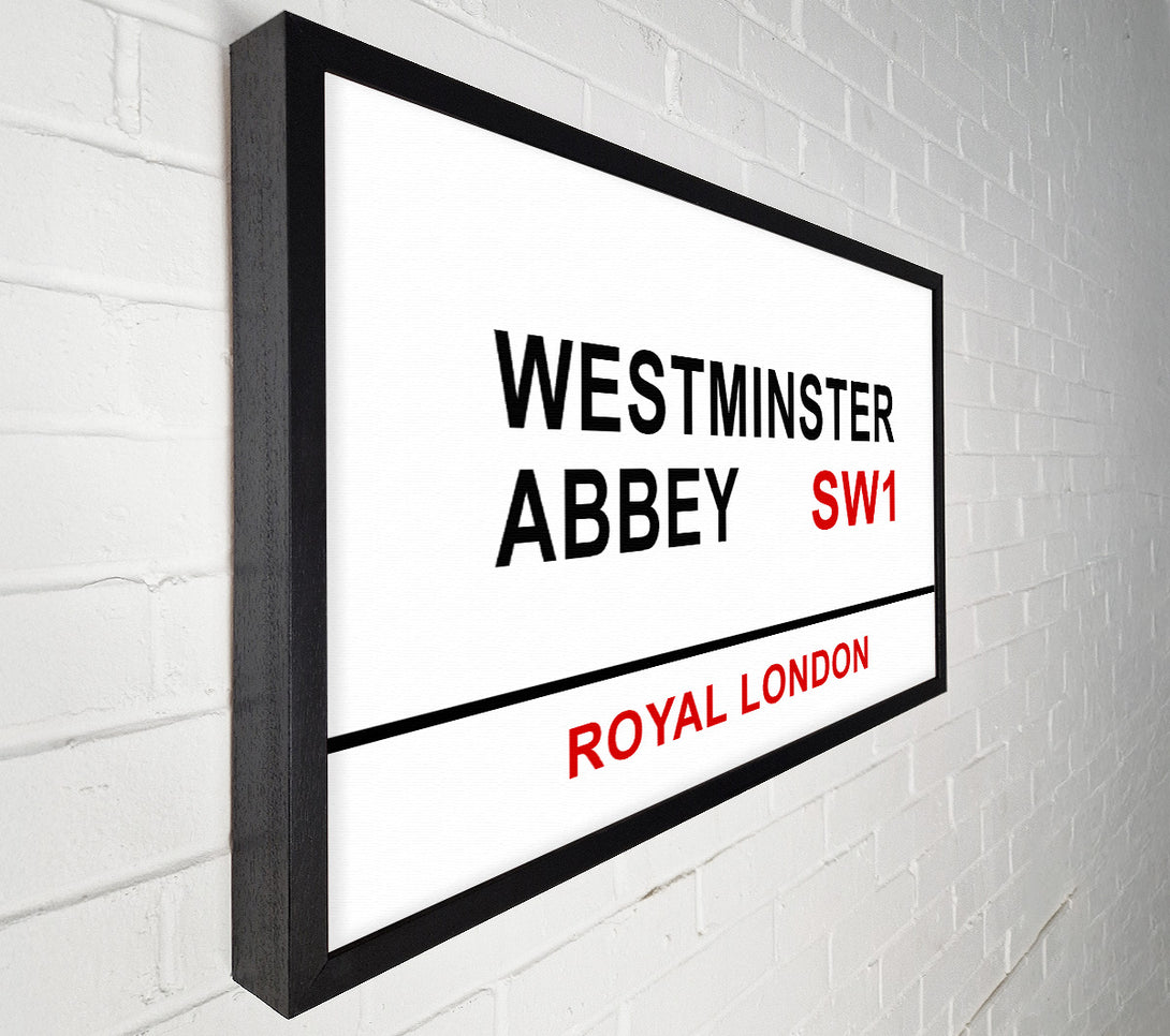  A Canvas Print of Westminster Abbey Signs Canvas Print