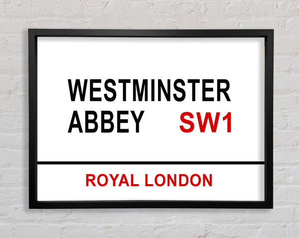 Westminster Abbey Signs Framed Print