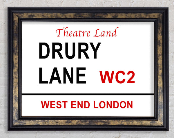 Drury Lane Signs Framed Print