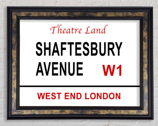Shaftesbury Avenue Signs Framed Print