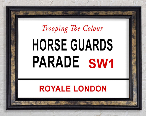 Horse Guards Parade Signs Framed Print
