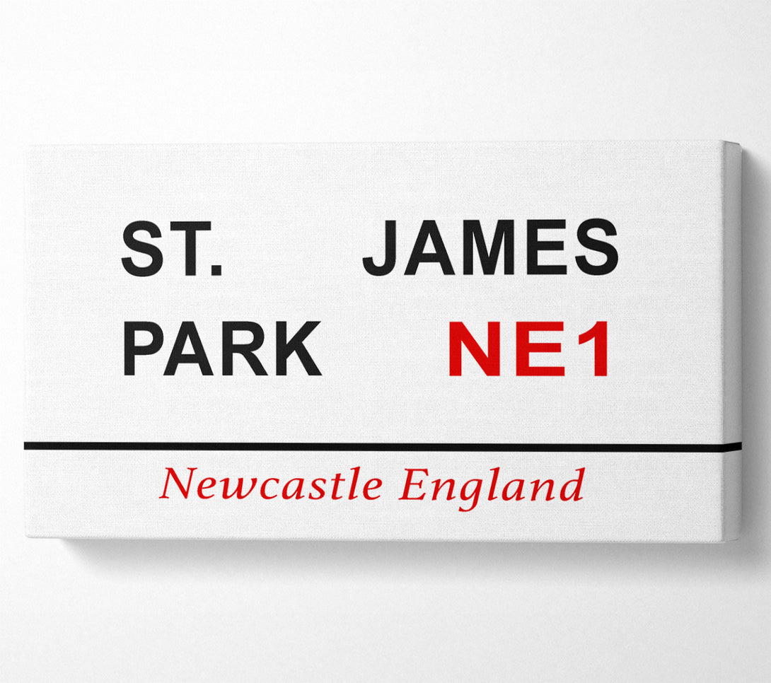  A Canvas Print of St James Park Signs Canvas Print