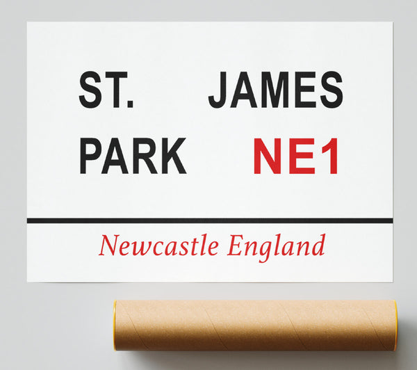 St James Park Signs Poster