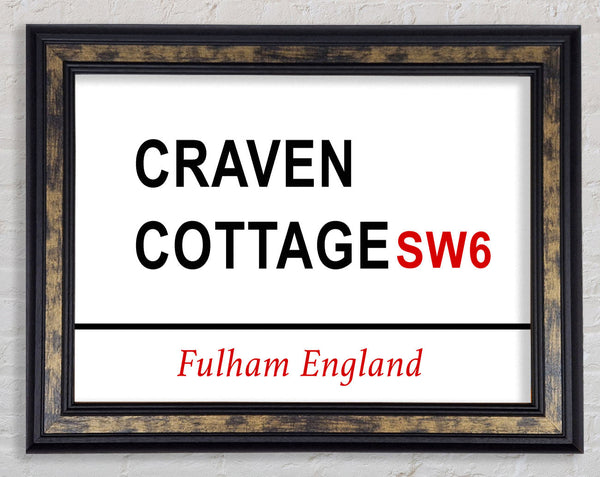 Craven Cottage Signs Framed Print
