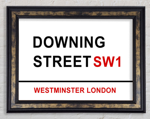 Downing Street Signs Framed Print