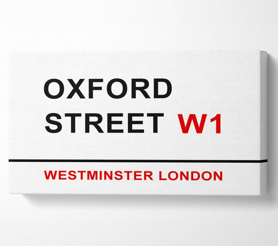  A Canvas Print of Oxford Street Signs Canvas Wall Art
