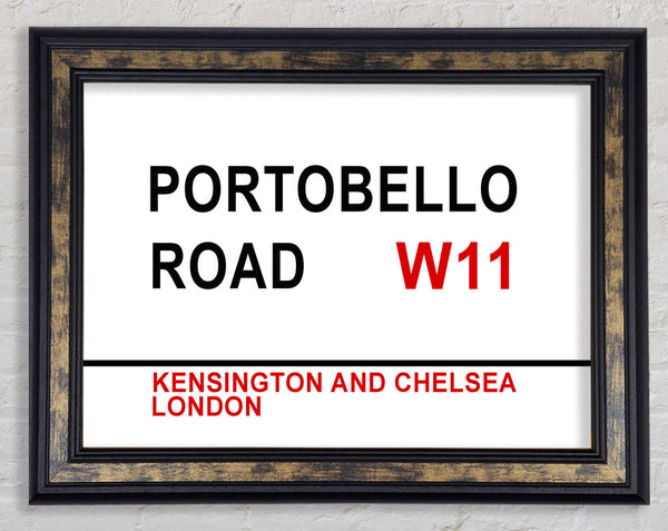 Portobello Road Signs Framed Print