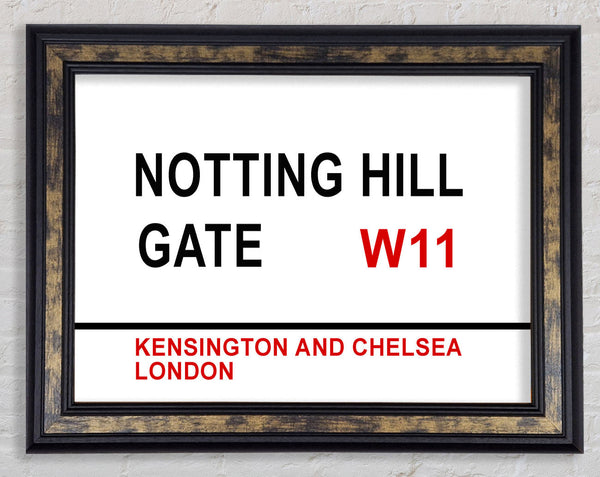 Notting Hill Gate Signs Framed Print