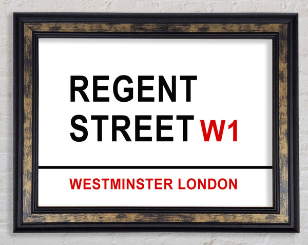 Regent Street Signs Framed Print