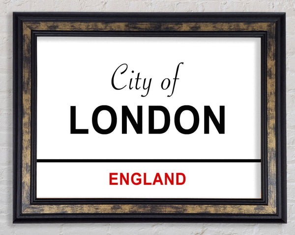 City Of London Signs Framed Print