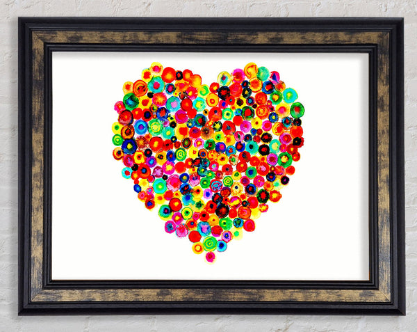 Colourful Heart Framed Print