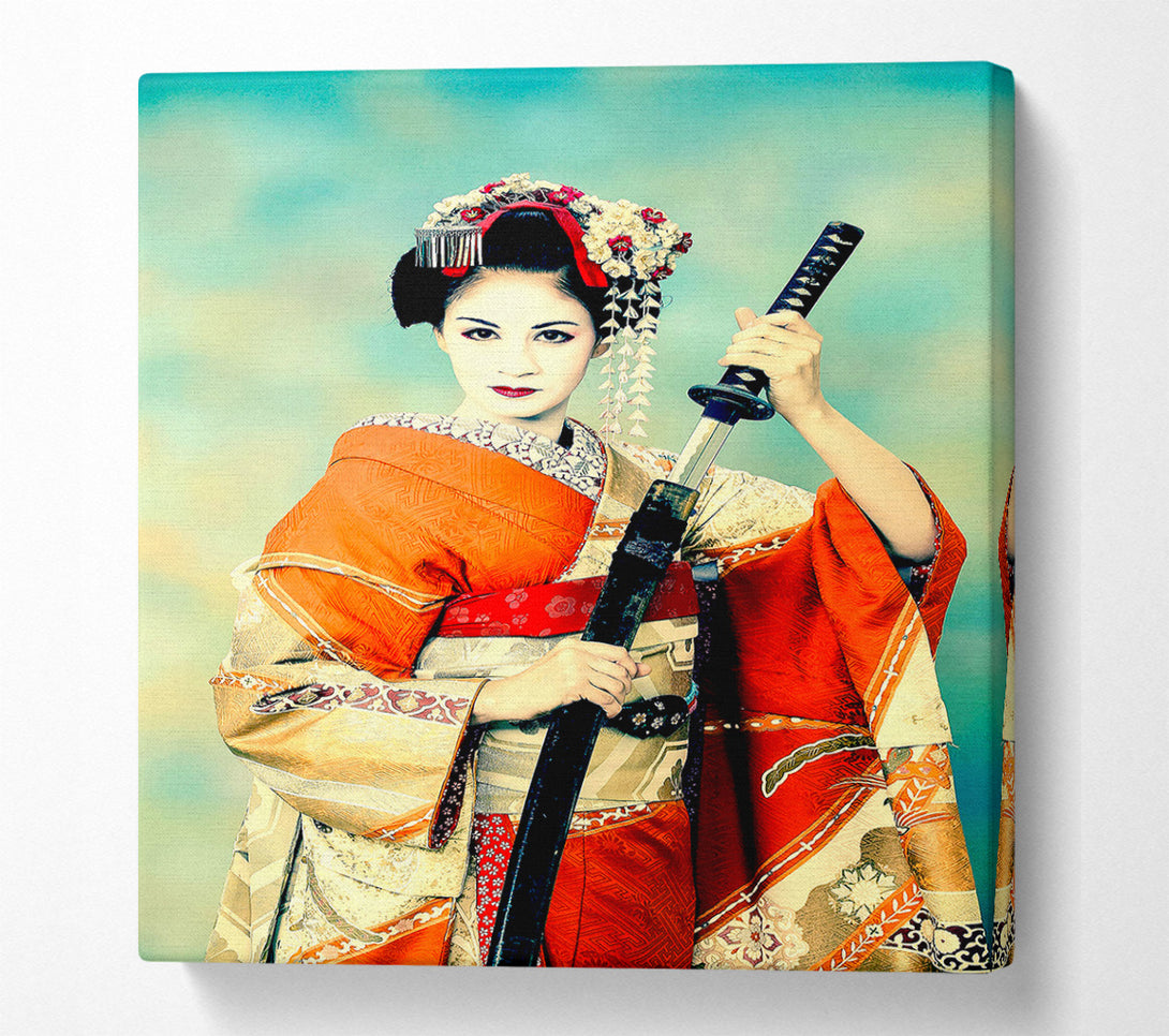  A Canvas Print of Samuria Warrior Canvas Art