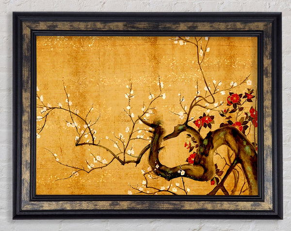 Japanese Flowers Framed Print