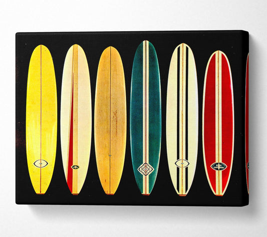Surfboards At The Ready Canvas Wall Art