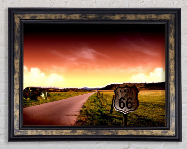 Drive Route 66 Framed Print