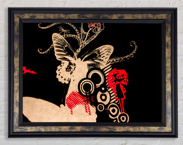 Fairy Tail Butterfly Framed Print