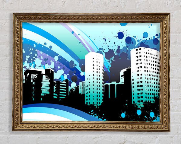 Blue City Framed Print