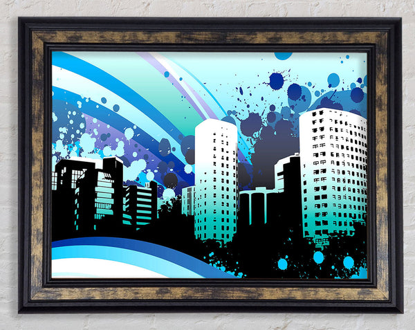 Blue City Framed Print