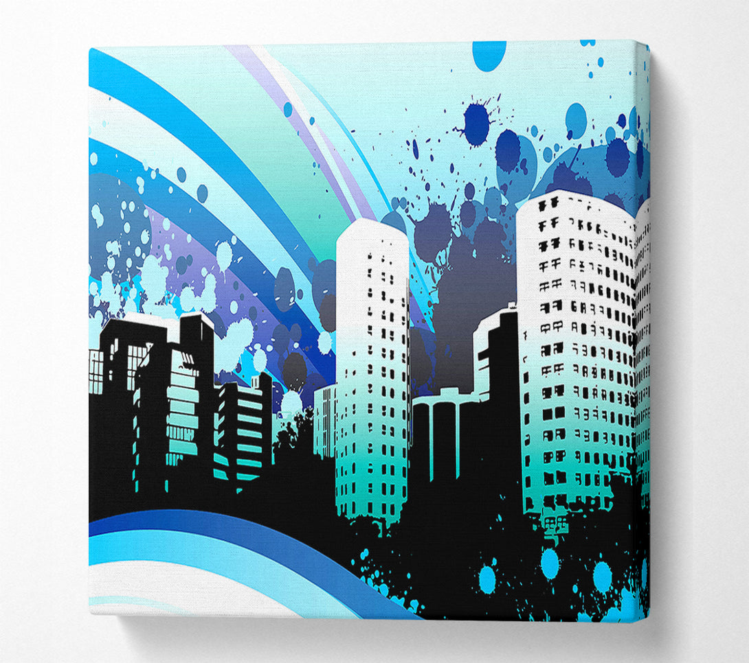  A Canvas Print of Blue City Canvas Art