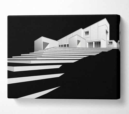 3D Building Model Canvas Wall Art