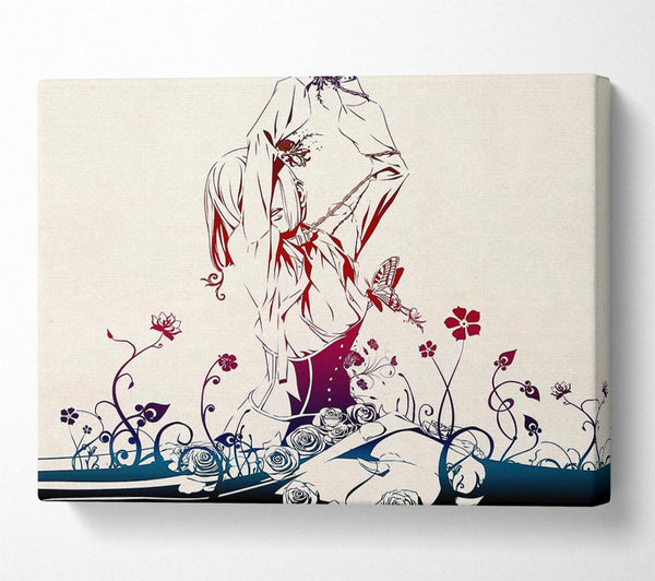 Red Garden Anime Canvas Print