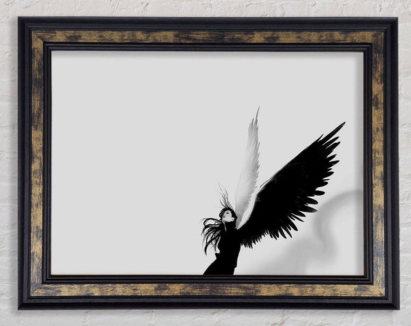 Black And White Angel Framed Print