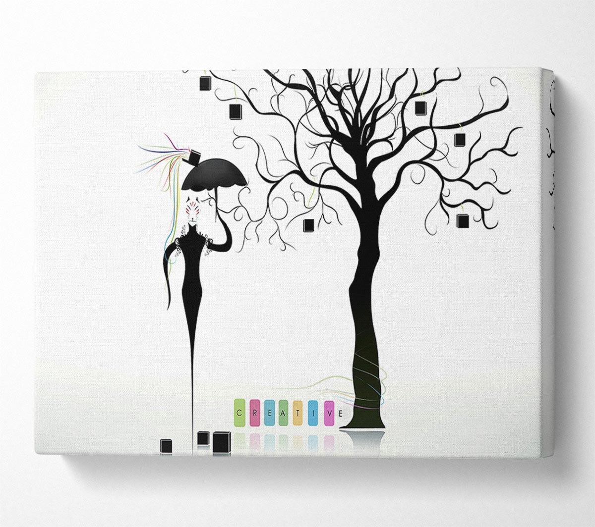 Creative Animal Woman Canvas Wall Art