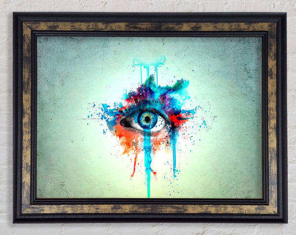 Eye Minimalistic Painting Framed Print