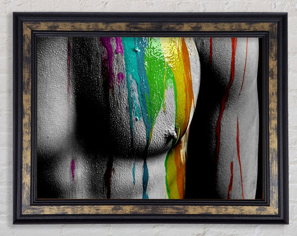 Torso Muscles Framed Print