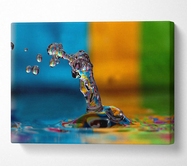 A Canvas Print of Colourful Water Splash Canvas Print