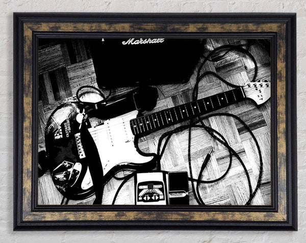 Guitar Setting Framed Print