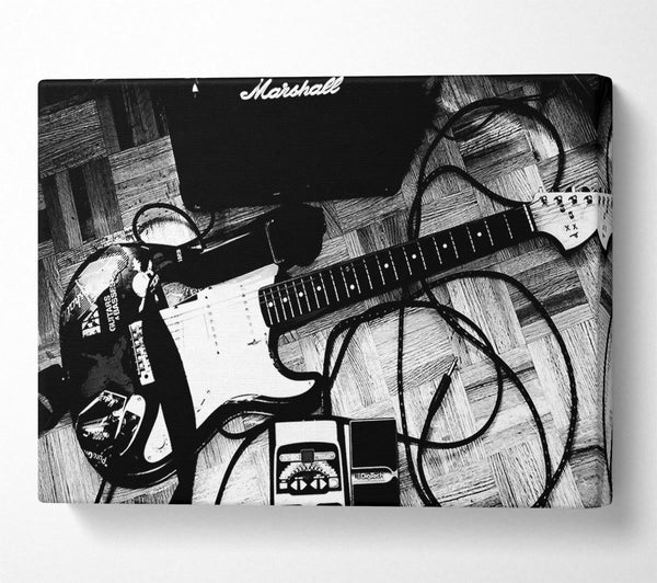  A Canvas Print of Guitar Setting Canvas Wall Art