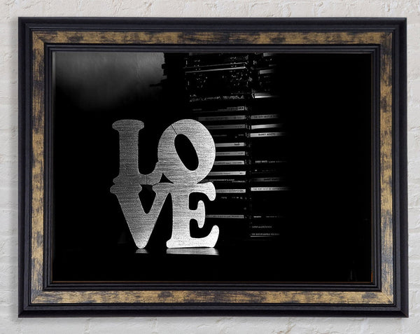 Love Black And White Framed Print