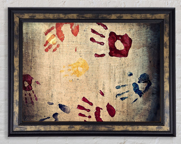 Handprints Framed Print