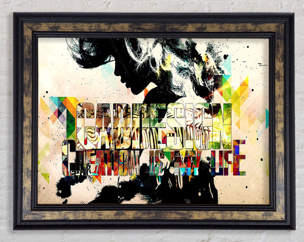 Creation Is My Life Framed Print