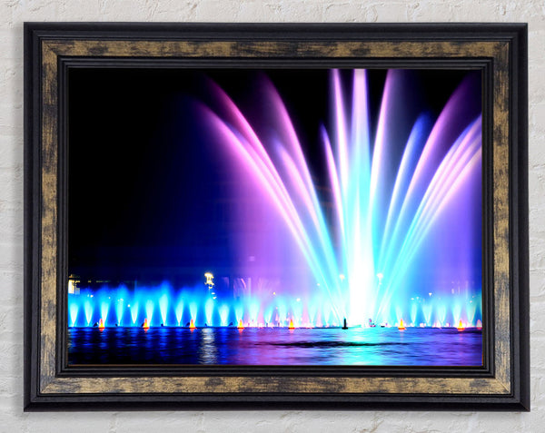 Fountain In Hala Ludowa Wroclaw Framed Print