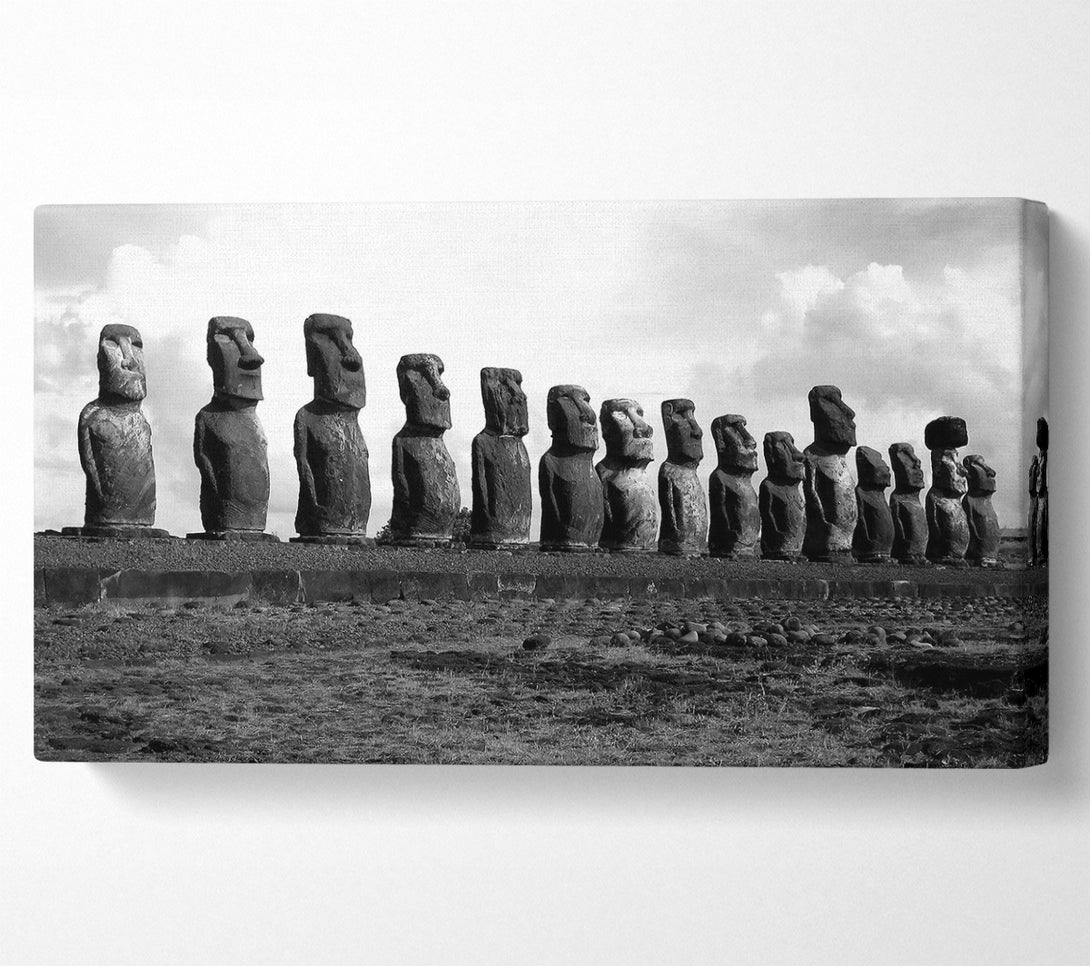  A Canvas Print of Easter Island Statues Canvas Print