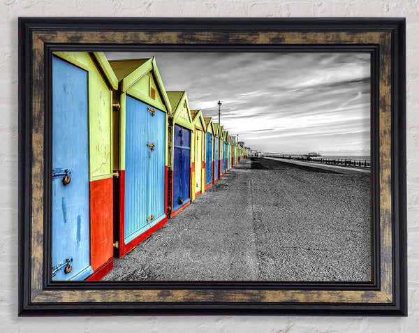 Rainbow Of Huts Framed Print