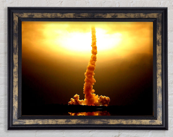 Space Shuttle Launch Framed Print