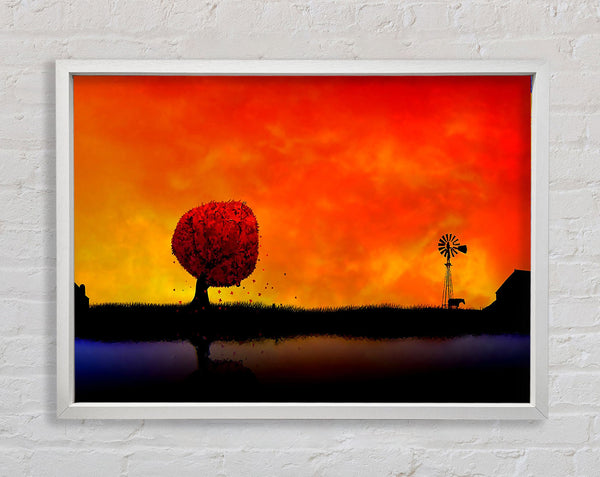 Herbst Sonnenuntergang