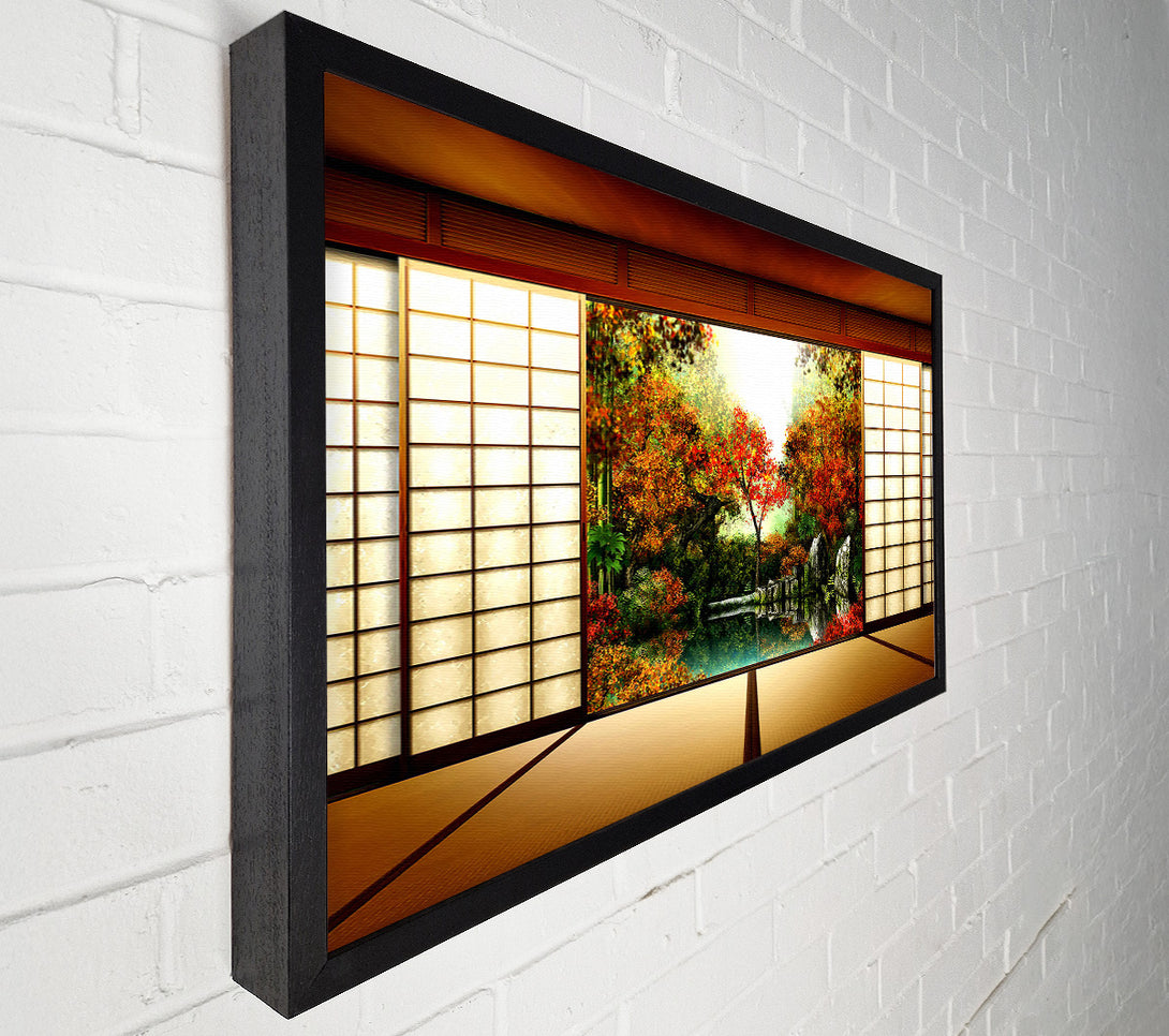  A Canvas Print of Japanese Garden From Inside Canvas Wall Art