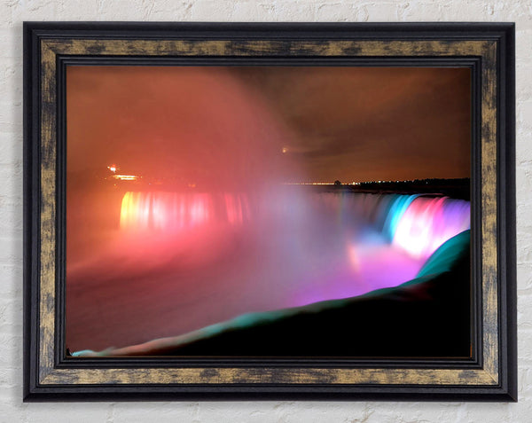 Niagara Falls At Night Framed Print