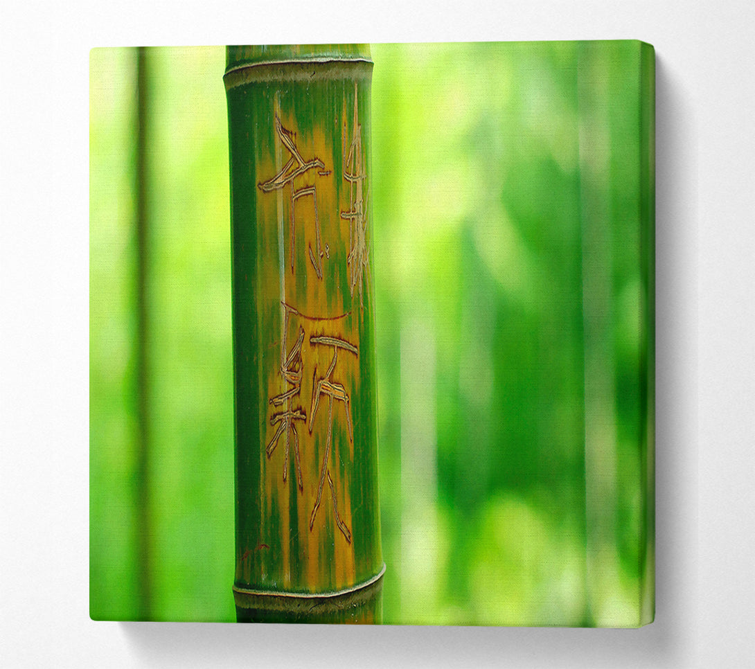  A Canvas Print of Engraved Bamboo Canvas Art